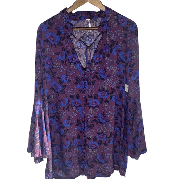 nwt free people floral tunic - Picture 1 of 9